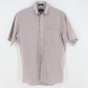 Dover Arrow Button Down Shirt Striped Oxford 16‎ Red White